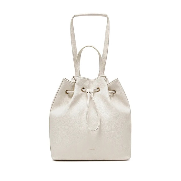 PIXIE MOOD Leah Recycled Vegan Backpack in Coconut Cream | Textured Minimalist* - Picture 3 of 5